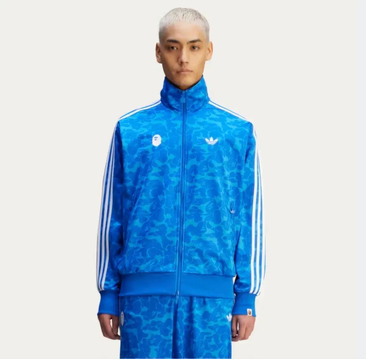 状態良し) adidas X A BATHING APE トラックジャージ ブルー 3XL