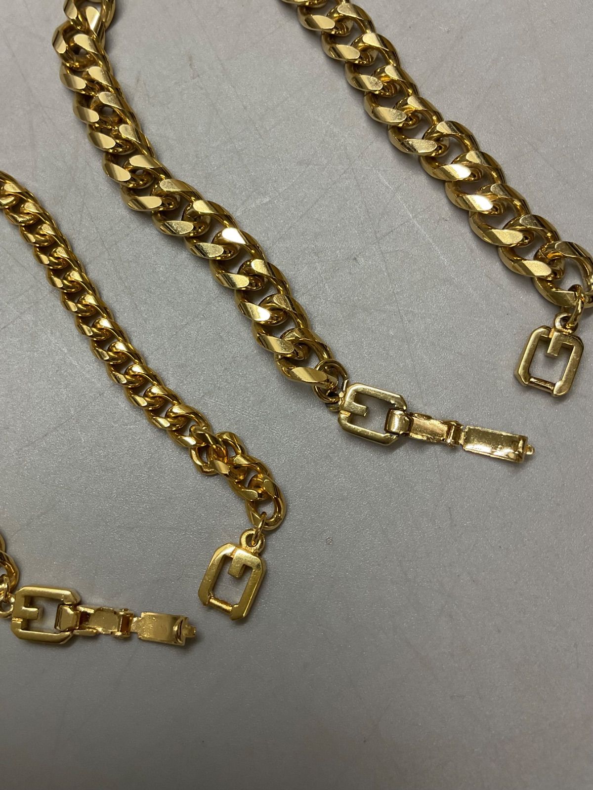 SN734 GIVENCHY ジバンシー チェーン ブレスレットセット ペア