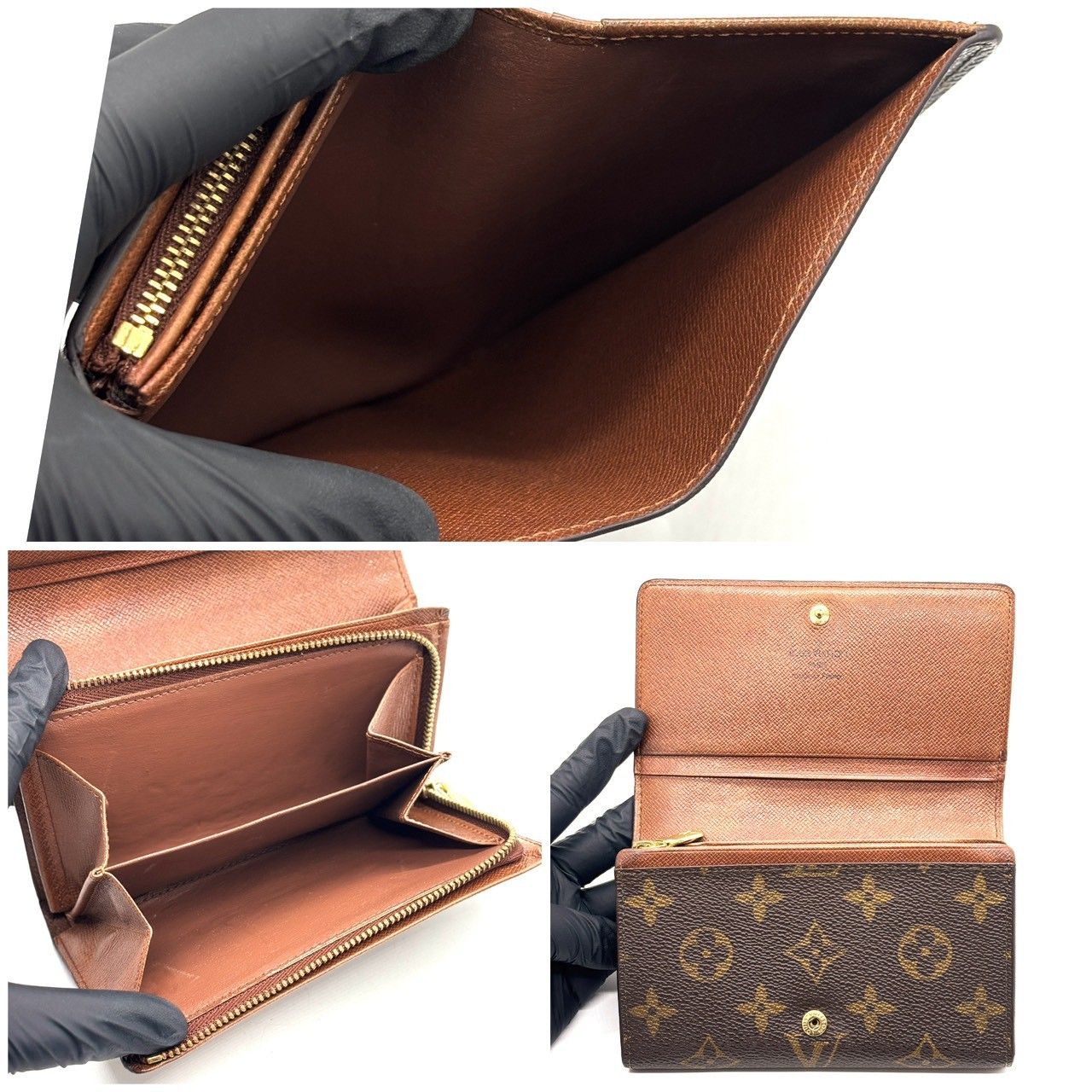 片手で完結する名作】 LOUIS VUITTON 二つ折り財布 ポルトモネビエ