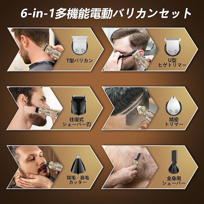 新着商品】Soonsell バリカン ヒゲトリマー メンズシェーバーセット