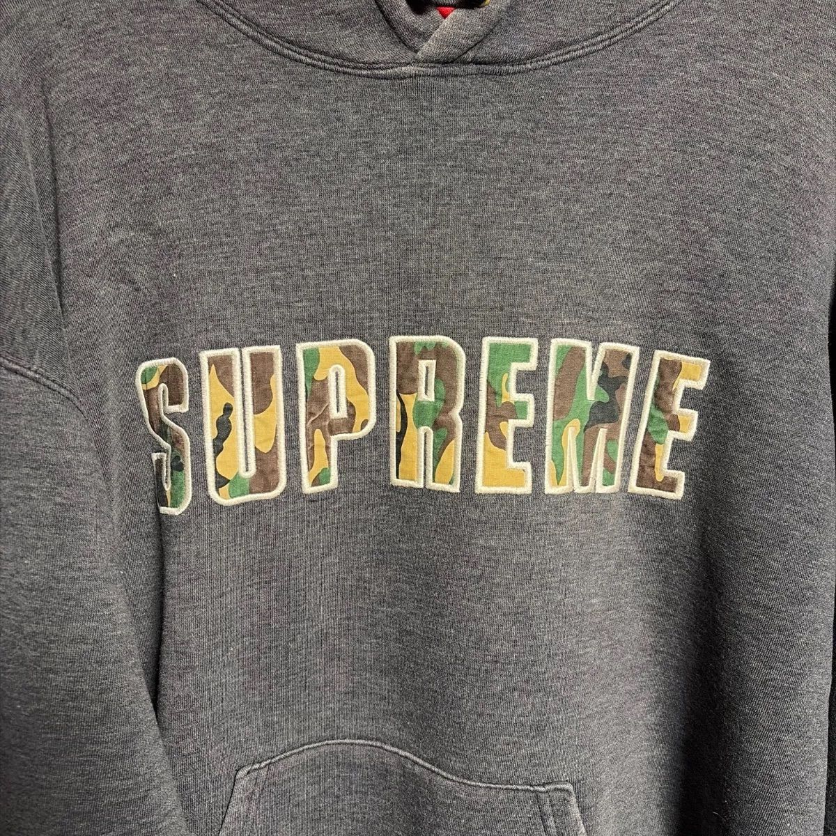 Supreme カモフラージュロゴ パーカー グレー 【公式通販】