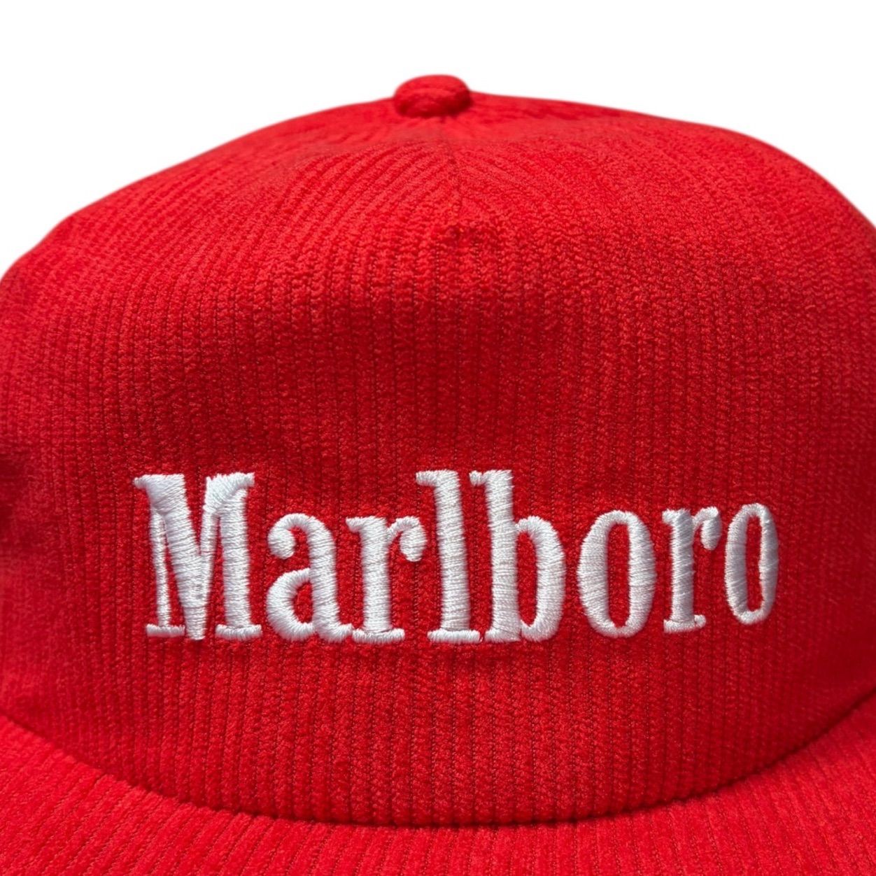 Marlboro Logo Embroidery Corduroy Cap Trucker Cap マールボロ