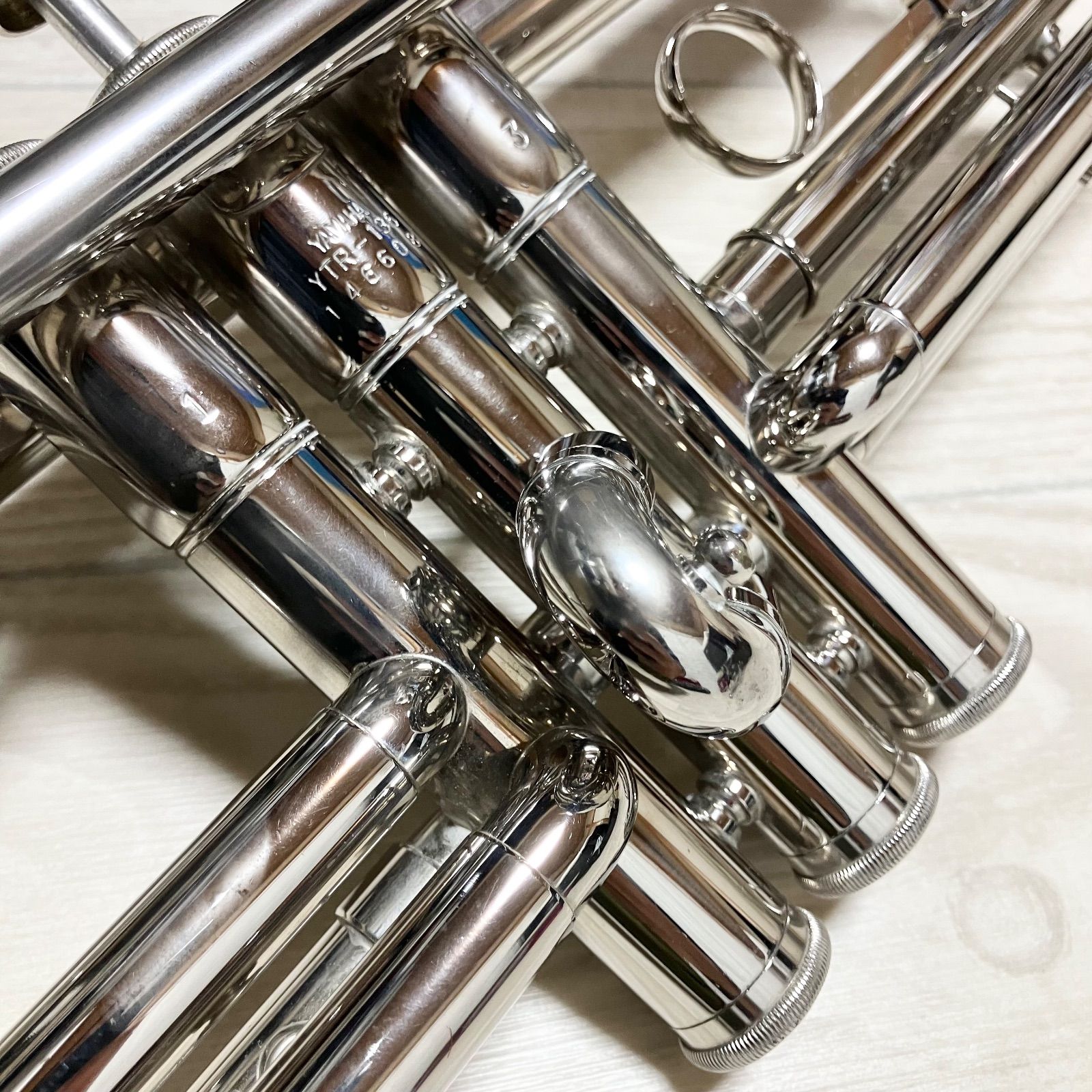 中古良音】YAMAHA YTR-136 ヤマハ トランペット シルバー マウスピース
