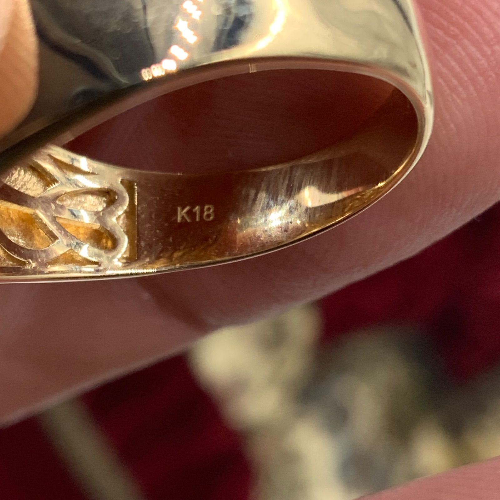 K18 馬蹄 ホースシューリング 0.5ct 7.2g - メルカリ