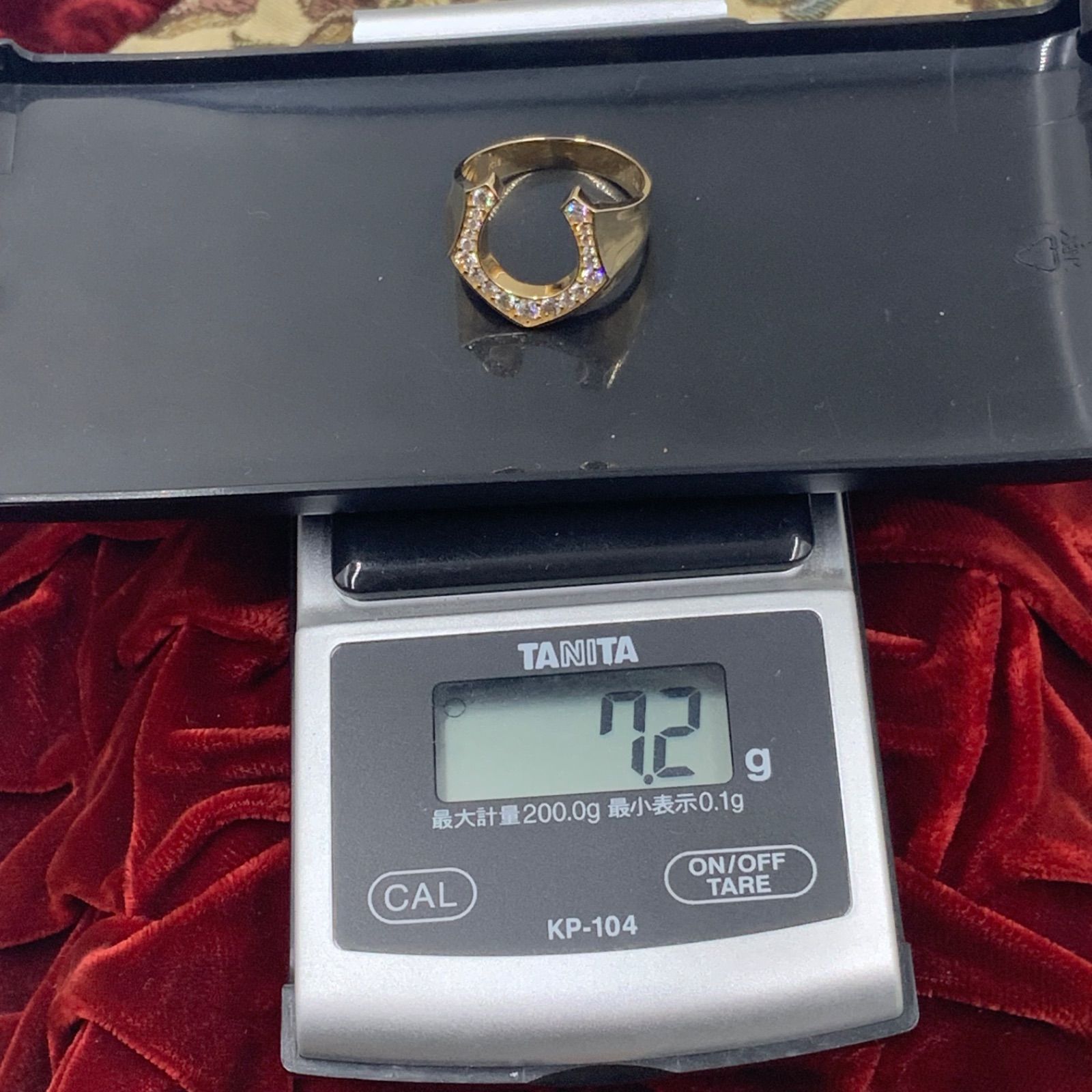 K18 馬蹄 ホースシューリング 0.5ct 7.2g - メルカリ