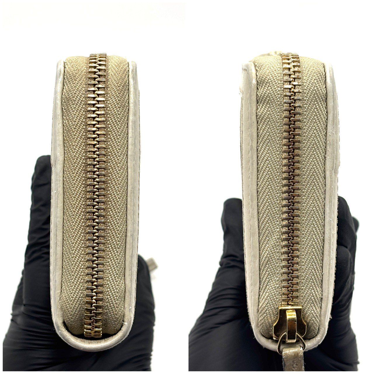 上品さが続く定番配色】 GUCCI 長財布 ラウンドファスナー GG