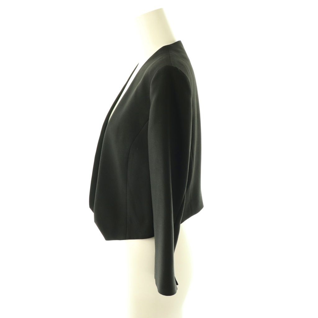 グレースクラス GRACE Class ノーカラージャケット クロップド 七分袖