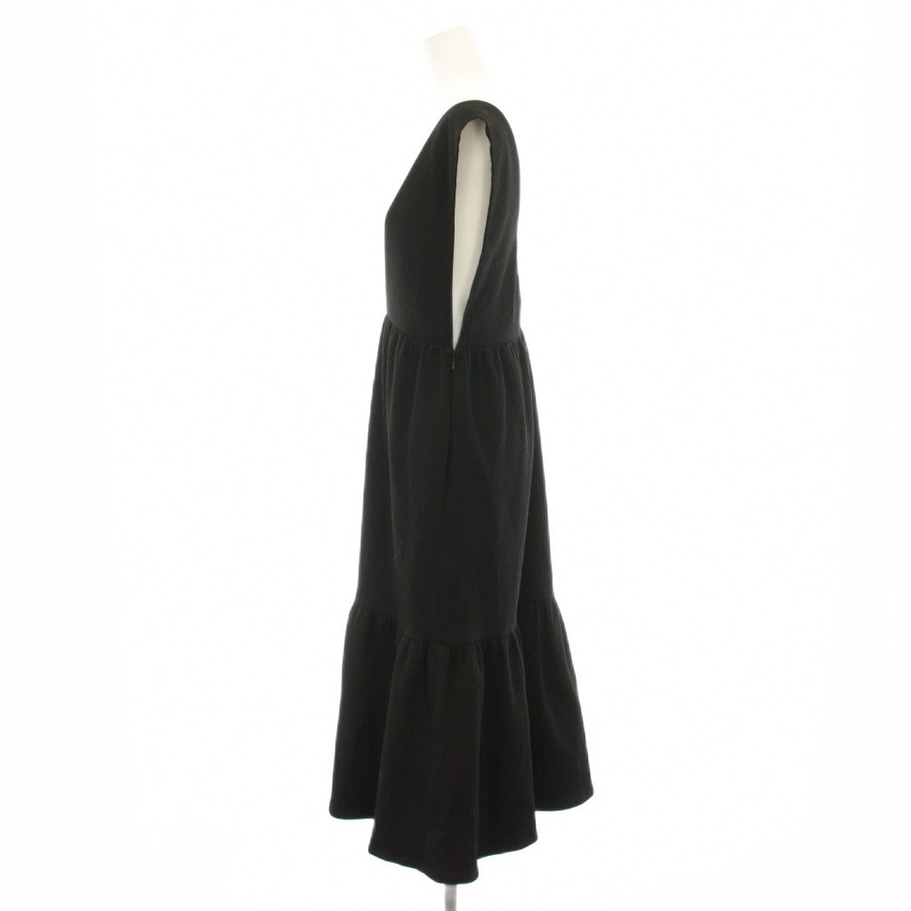 バーニーズニューヨーク ベルスリーブ ワンピース ブラック きれいめ 上品 黒 バーニーズニューヨーク BARNEYS NEW YORK ジャンパースカート