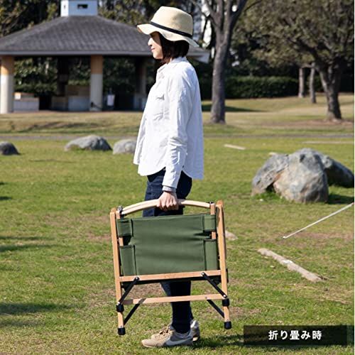 FIELDOOR アウトドアチェア クラシックチェア 木製フレーム × コットン