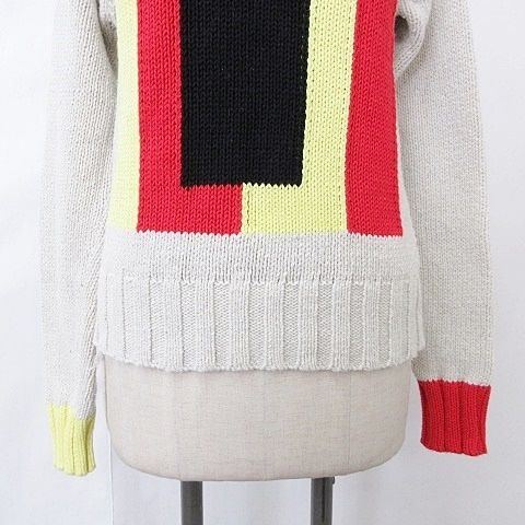 ディーゼル DIESEL ニット セーター 長袖 丸首 バイカラー 編み込み