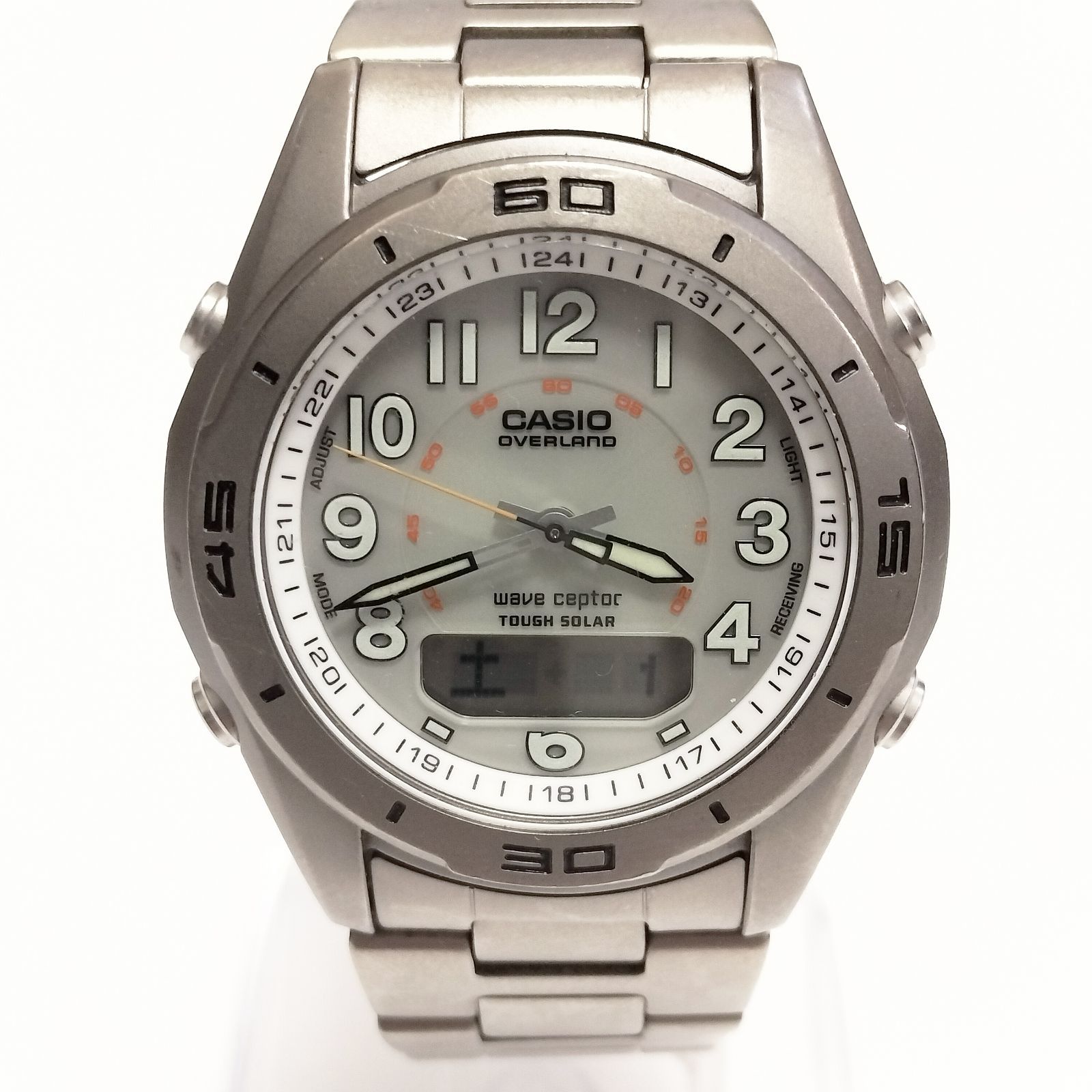 CASIO OVERLAND 0AW-100 メンズ腕時計 Wave Ceptor タフソーラー 