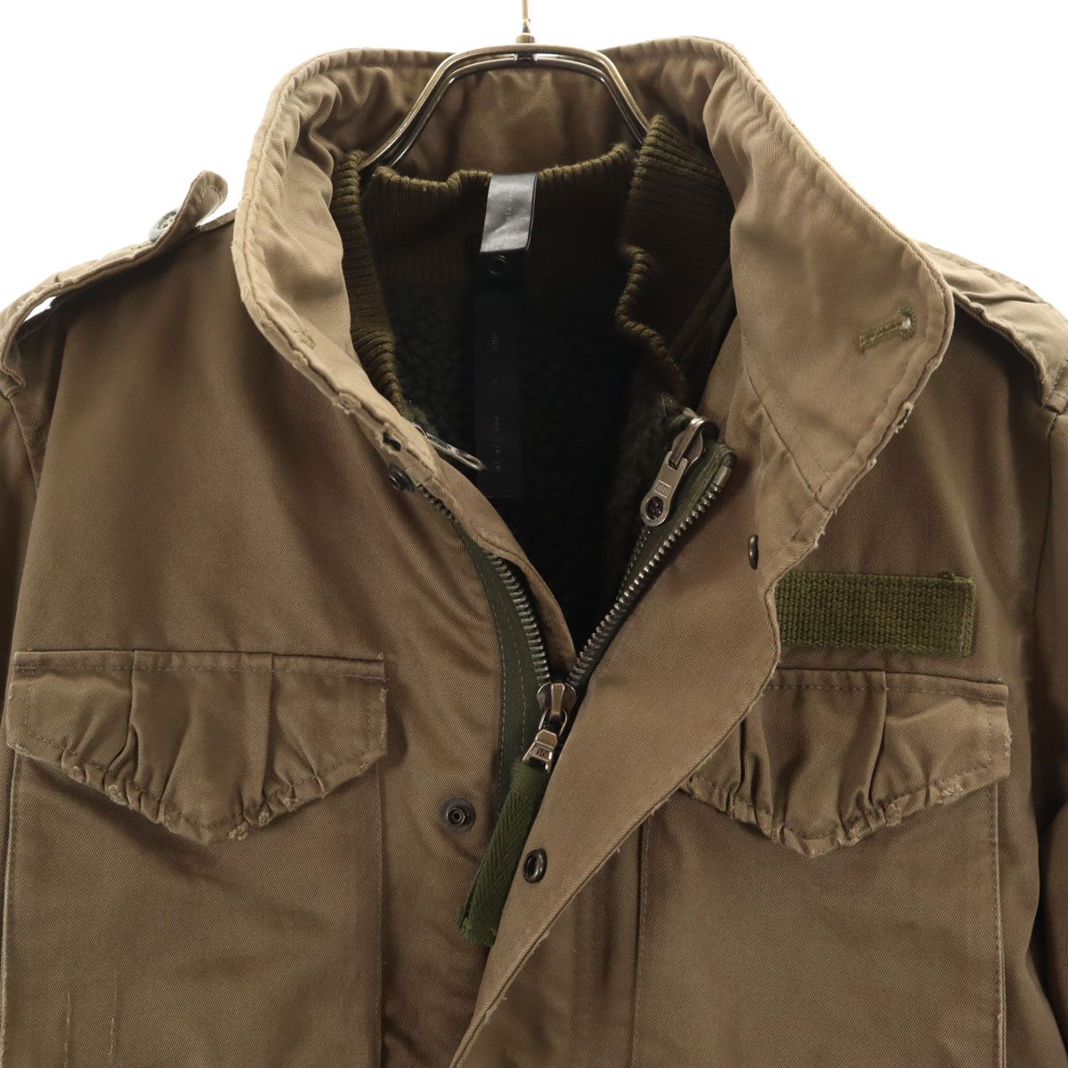 wjk ダブルジェイケイ 3WAY モッズコート L カーキ メンズ 古着 - メルカリ