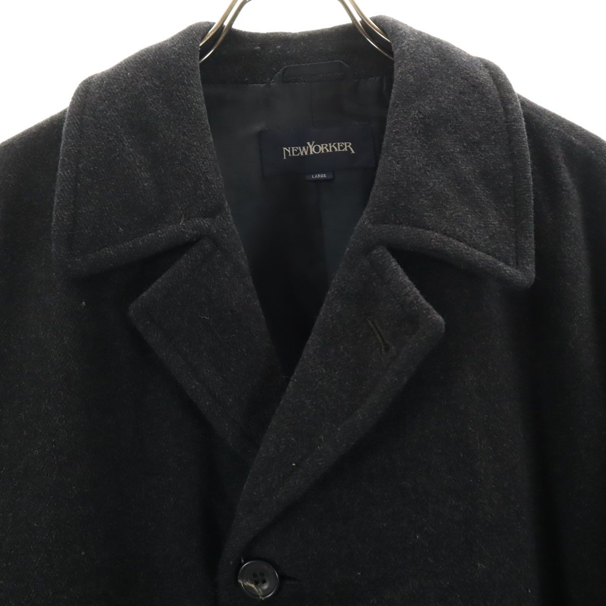 NEWYORKER チェスターコート 黒 ニューヨーカー NEW YORKER コート 黒