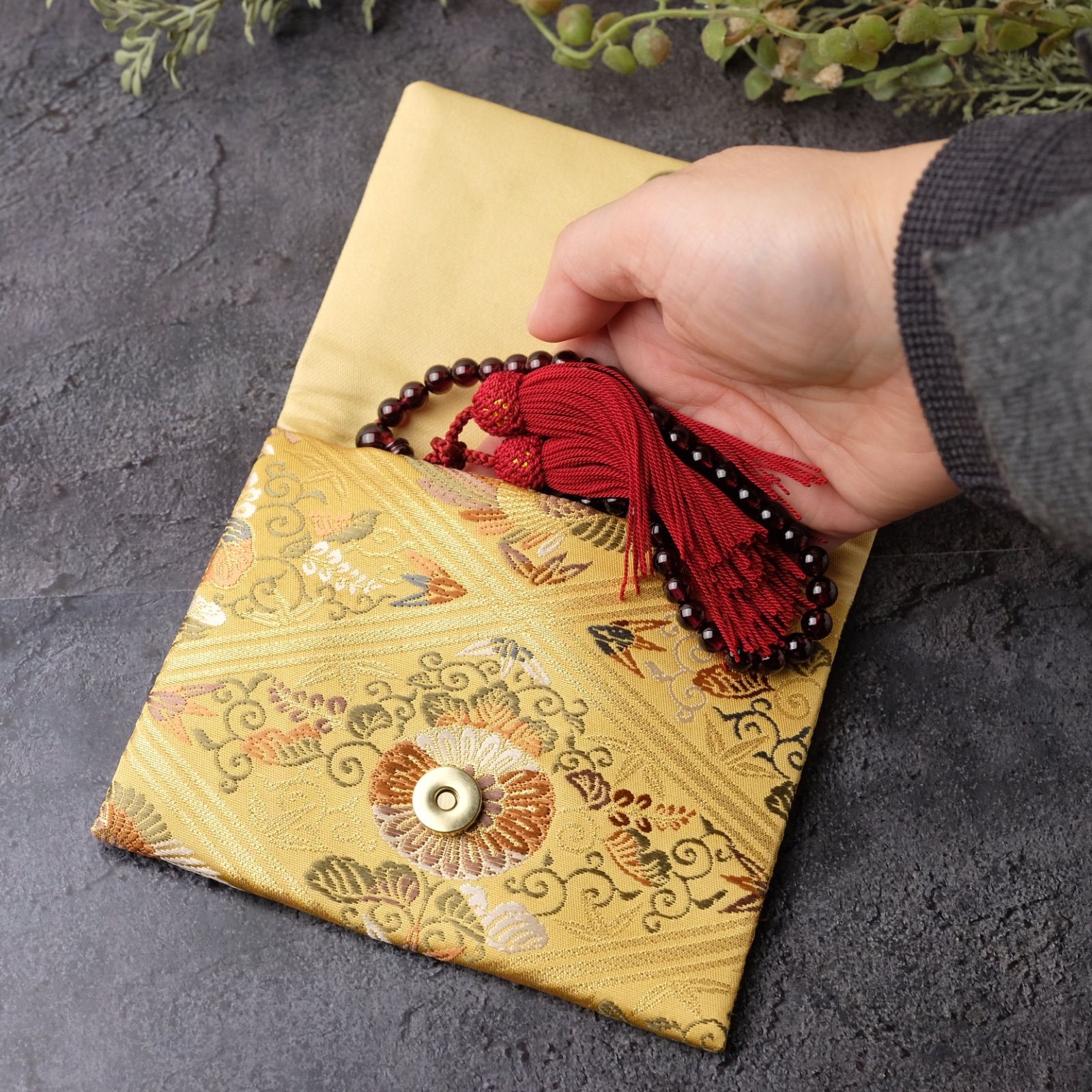 帯リメイク 数珠入れ 数珠ケース 念珠入れ 袱紗タイプ J-15-051