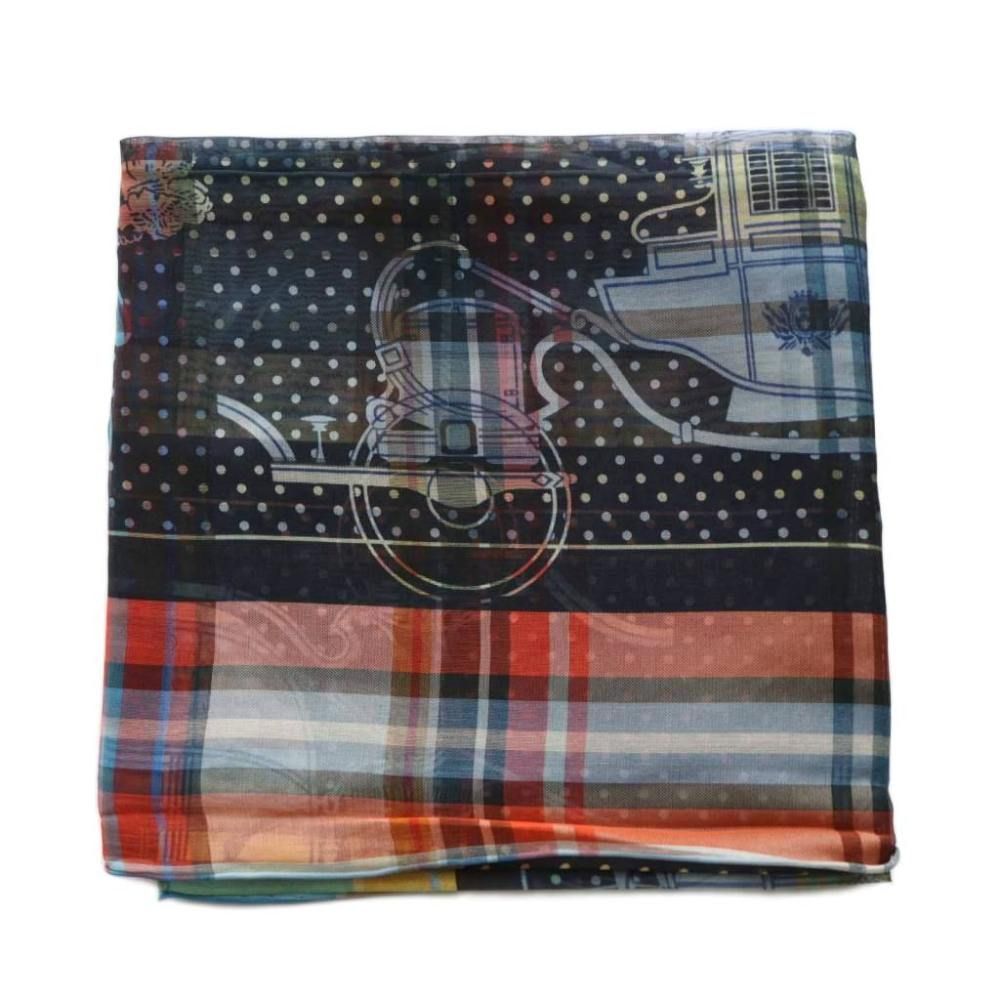 エルメス HERMES バンダナ55 Madras Ex-Libris bandana スカーフ