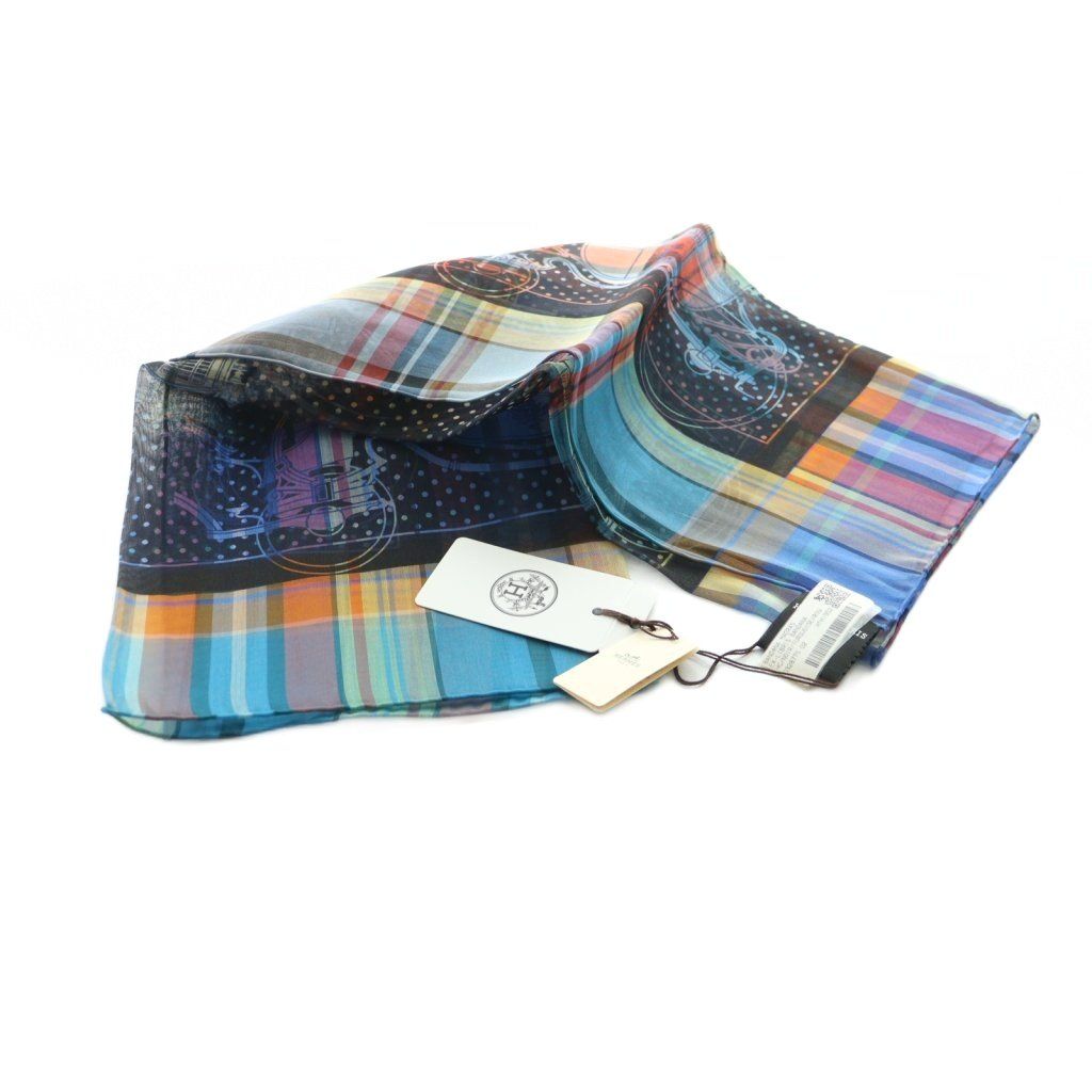 エルメス HERMES バンダナ55 Madras Ex-Libris bandana スカーフ