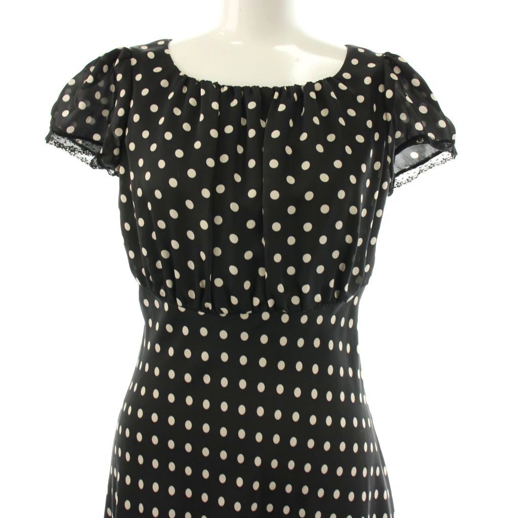 エムズグレイシー M'S GRACY ドット ワンピース 半袖 ミモレ ロング 36