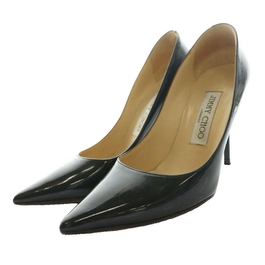 ジミーチュウ JIMMY CHOO エナメルポインテッドトゥハイヒールパンプス