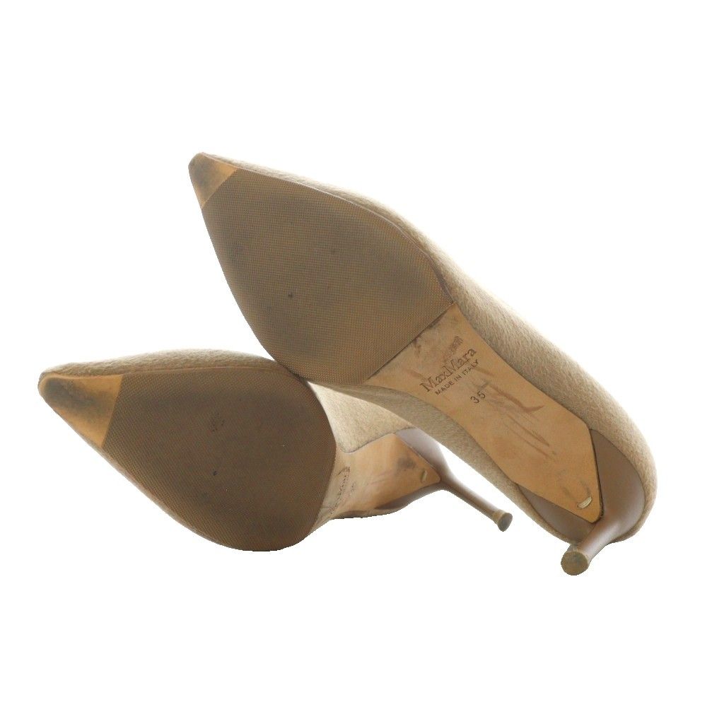 マックスマーラ MAX MARA パンプス 35 22cm 22.5cm ベージュ ポイン