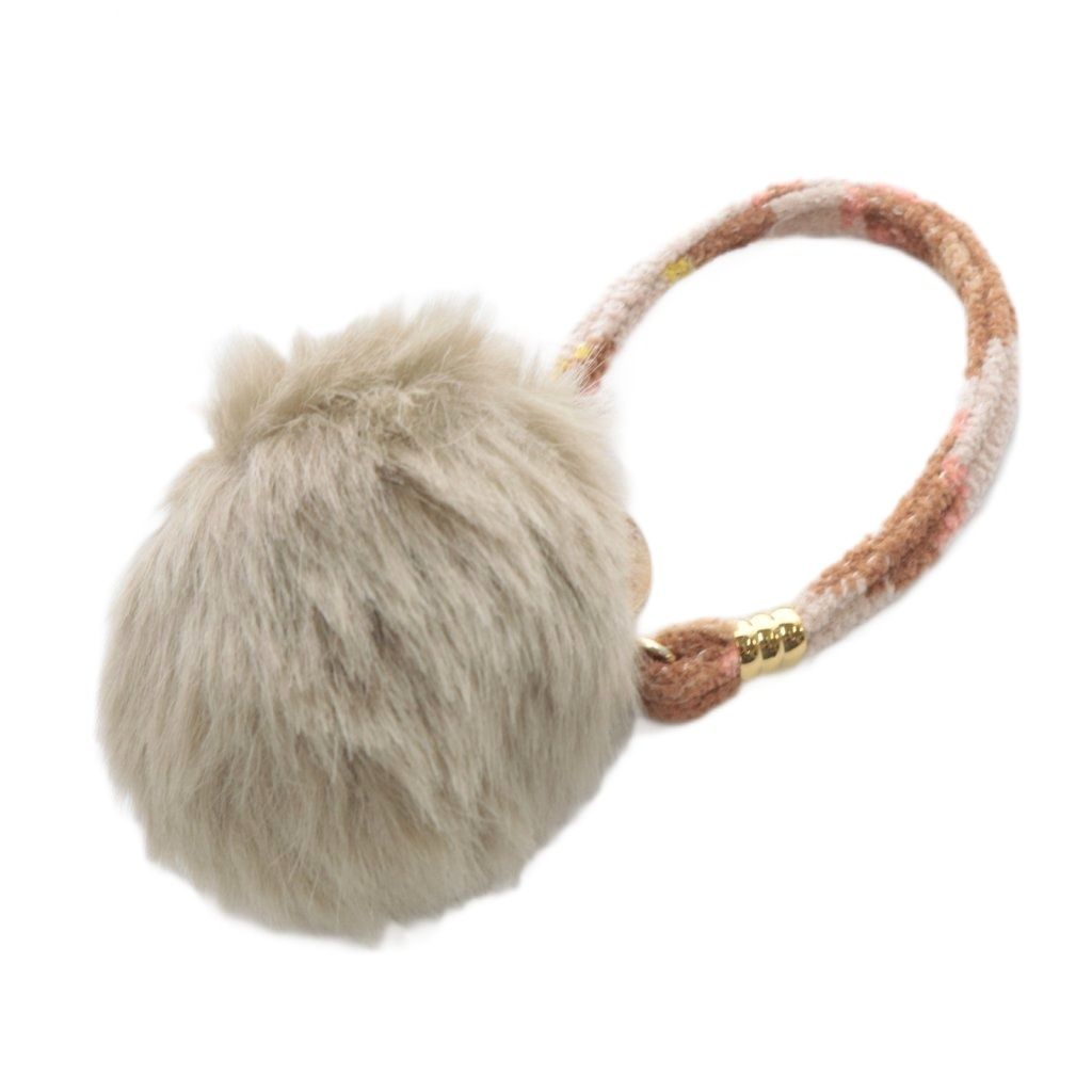 フェイラー FEILER ラブラリー チャーム キーホルダー ベージュ ピンク