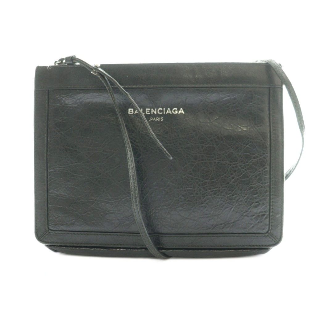 バレンシアガ BALENCIAGA ショルダーバッグ ポシェット レザー 黒
