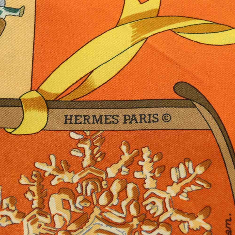 エルメス HERMES neige d'antan 去年の雪 カレ90 スカーフ シルク