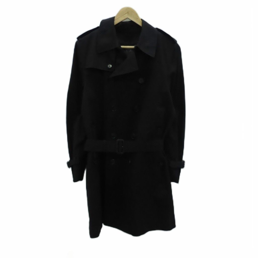 美品 EDIFICE エディフィス ブラック トレンチコートロング黒