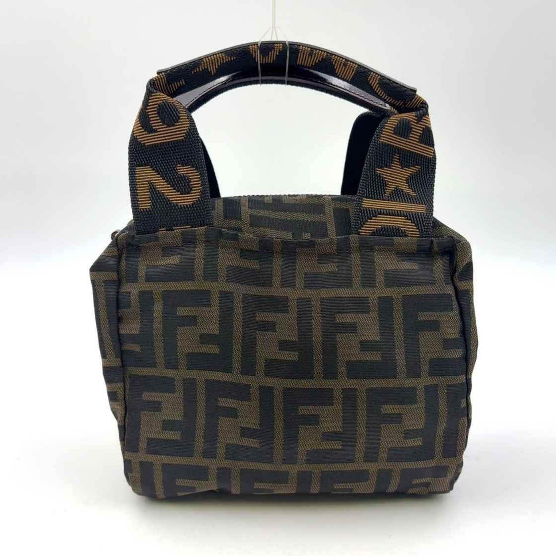 FENDI ズッカ柄 キャンバス ポーチ キャンバス×ナイロン ブラウン