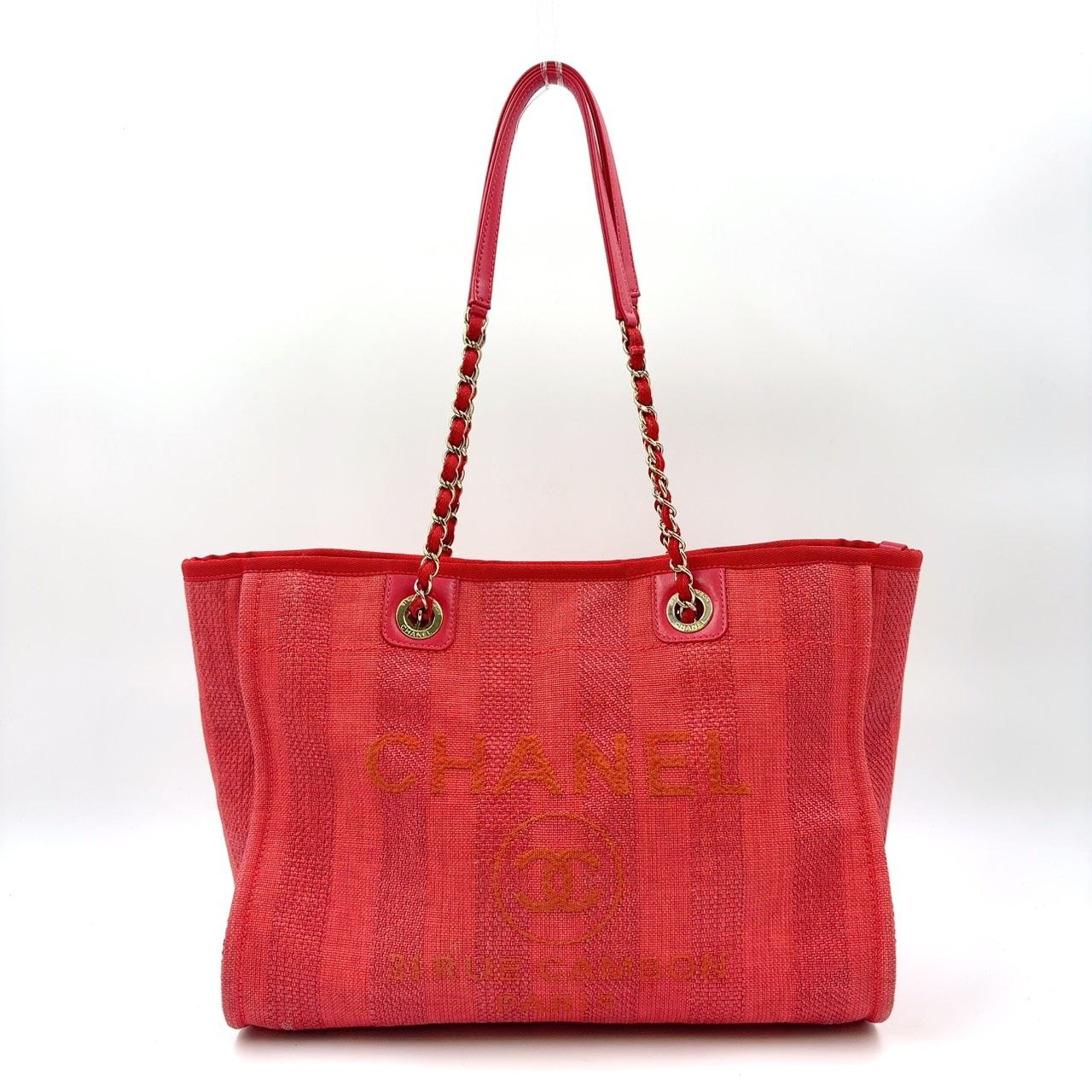 CHANEL ドーヴィル ココマーク シリアル番号29番台 レザー×キャンバス