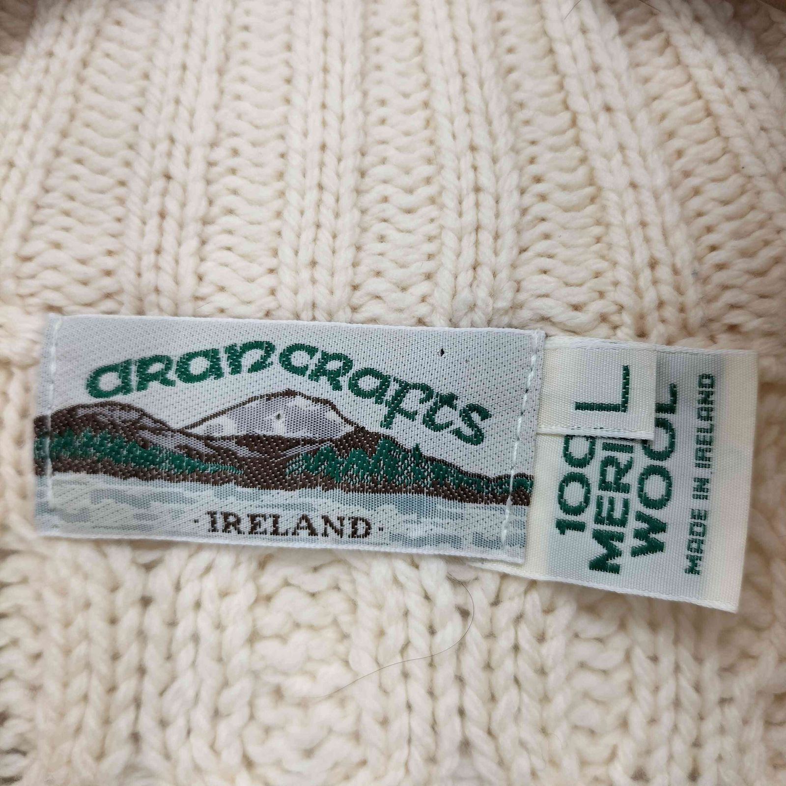 アランクラフト aran crafts 90s アイルランド製 ハーフジップ