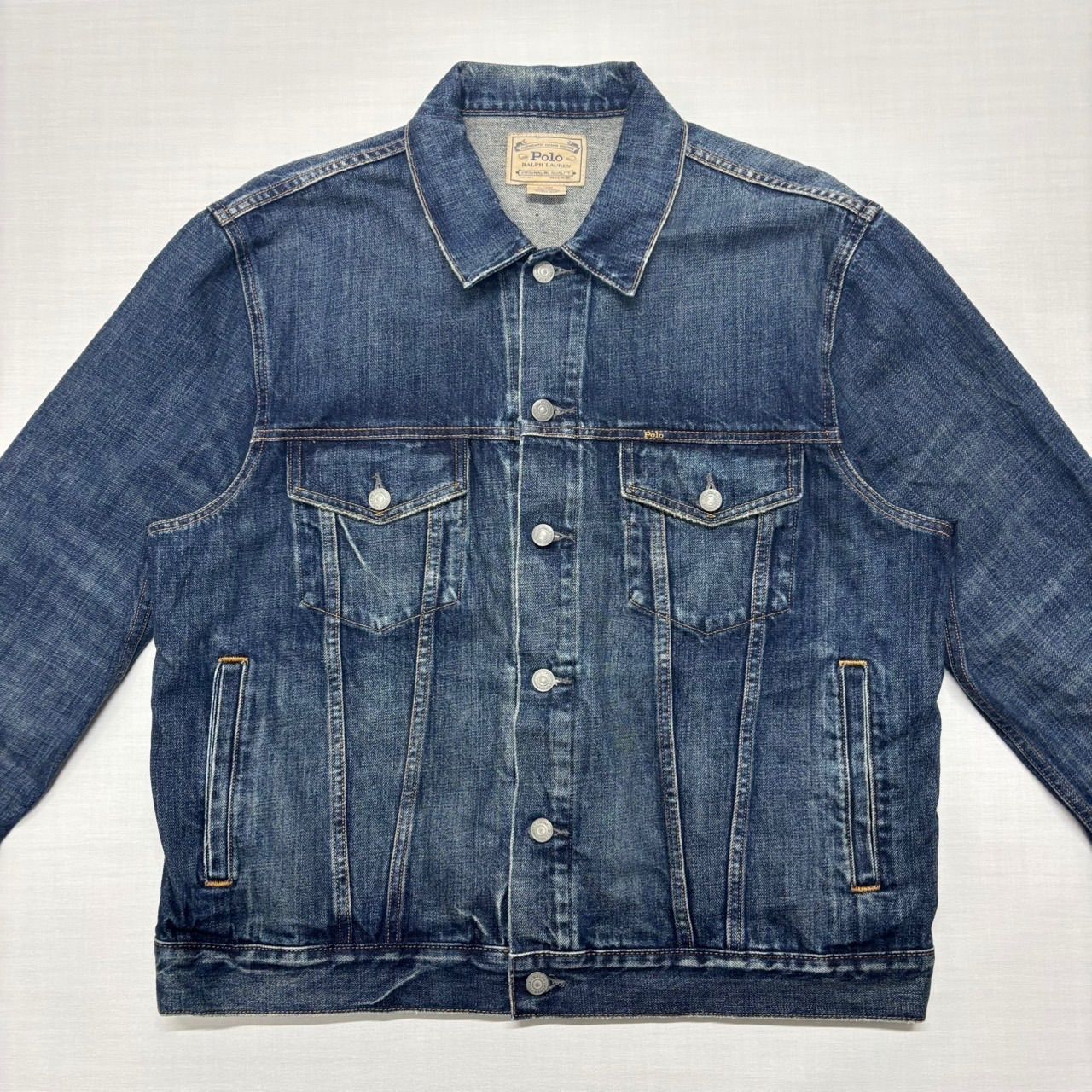 美品 ポロラルフローレン デニムジャケット Gジャン XL 濃紺 
