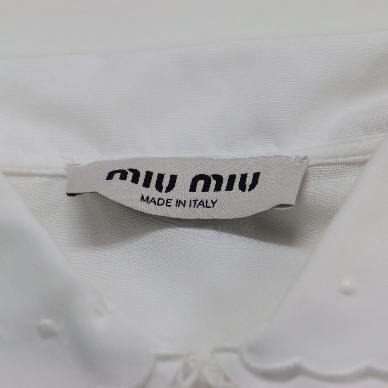 MIUMIU ミュウミュウ シャツ ホワイト 白 サイズ:38(M) | 24春夏