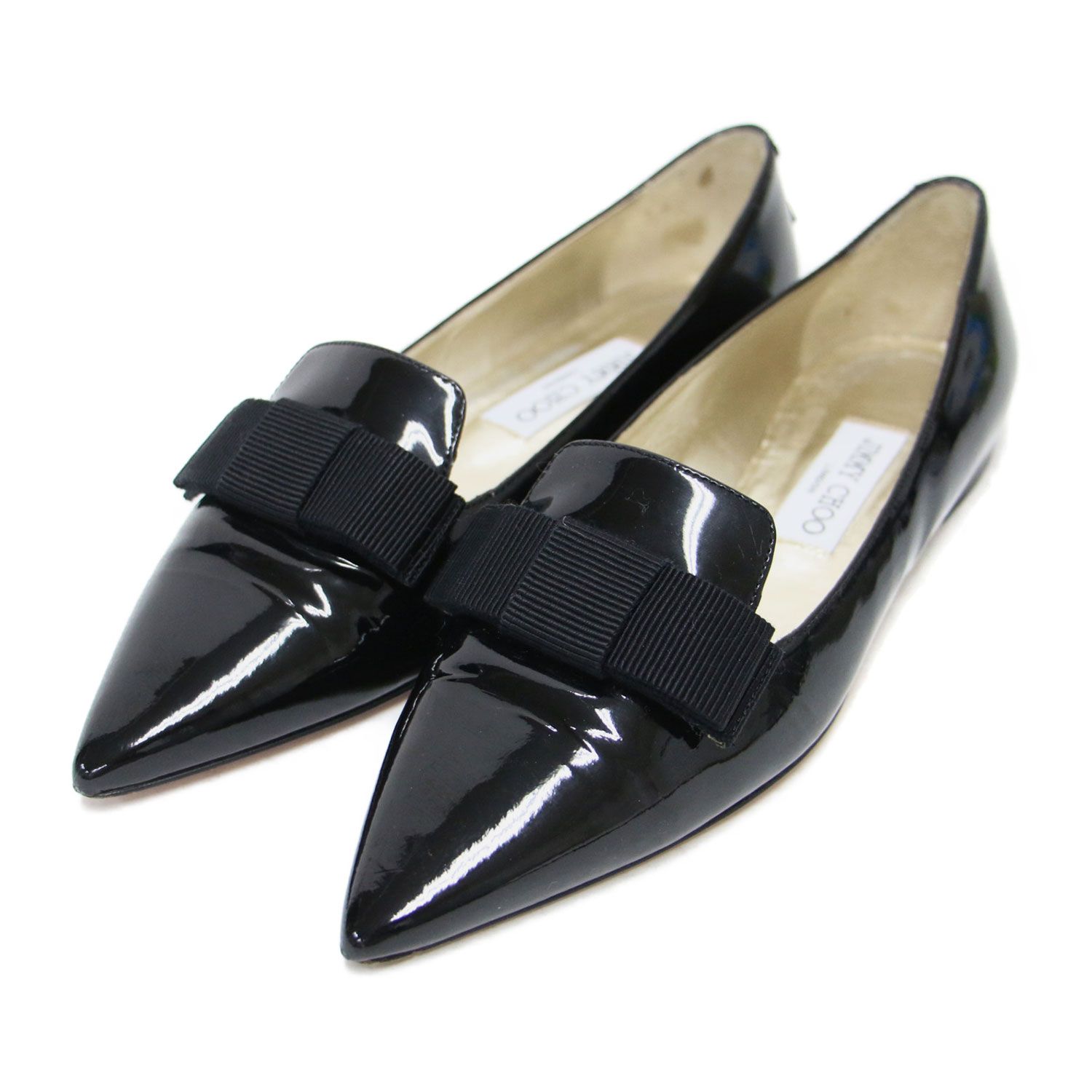 JIMMY CHOO ジミーチュウ ブラック 黒 サイズ:37.5(24.5cm) | パテント