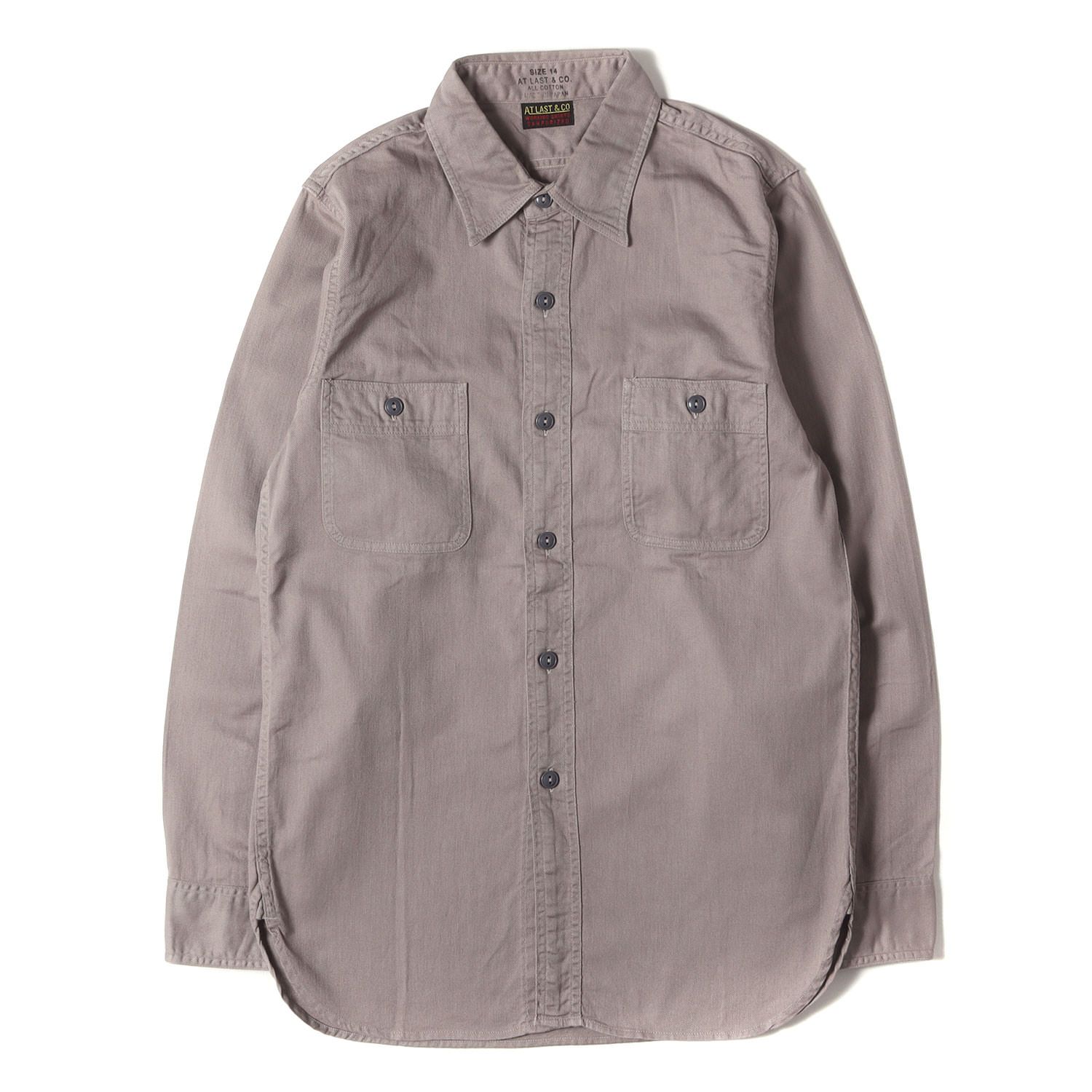 At LAST&CO アットラスト シャツ チャコール サイズ:14 | コットン