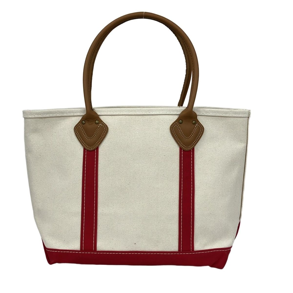 L.L.Bean(エルエルビーン) トートバッグ美品 - アイボリー×レッド