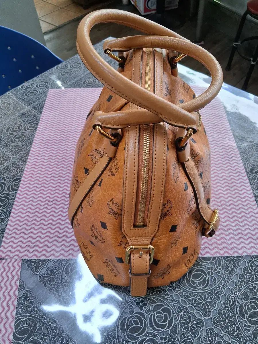 MCM ボストンバッグ ブラウン トートバッグ 【公式通販】