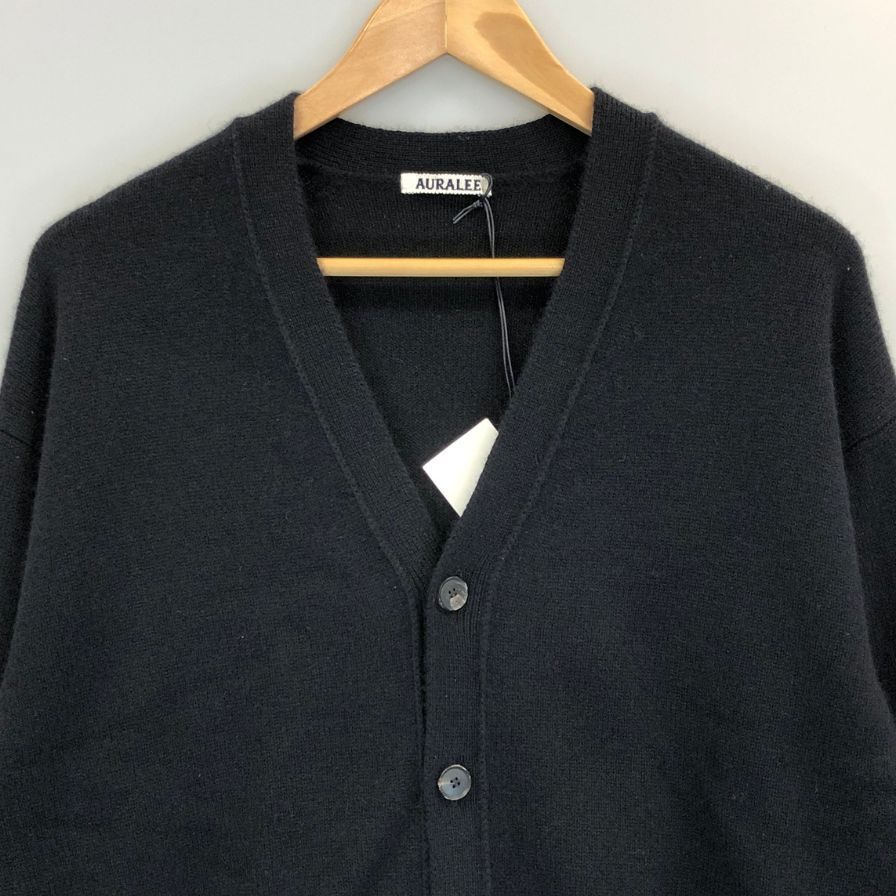 オーラリー カーディガン ニット サイズ3 ブラック AURALEE【AFB6
