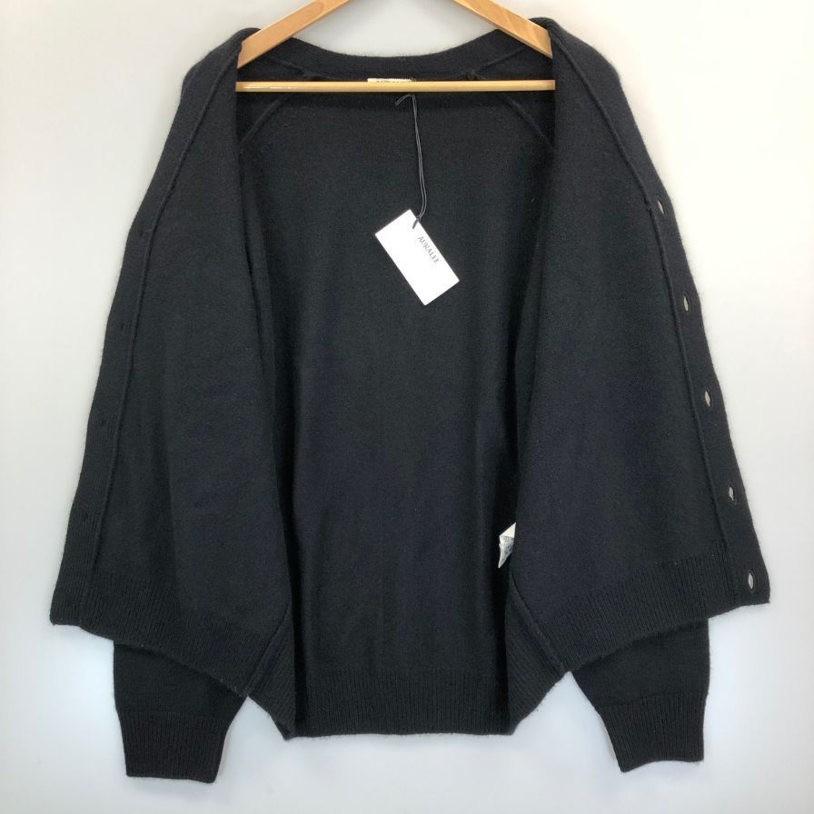 オーラリー カーディガン ニット サイズ3 ブラック AURALEE【AFB6
