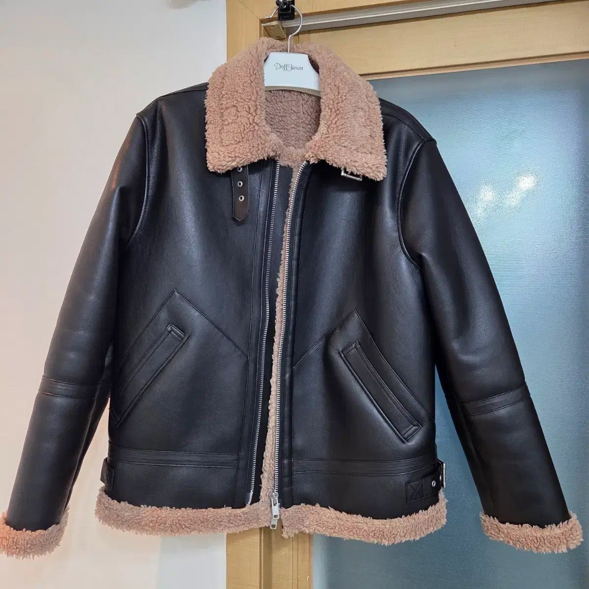 実物画像あり/25 12購入 DOFFJASON(ドフジェーソン) ブラック ベージュ