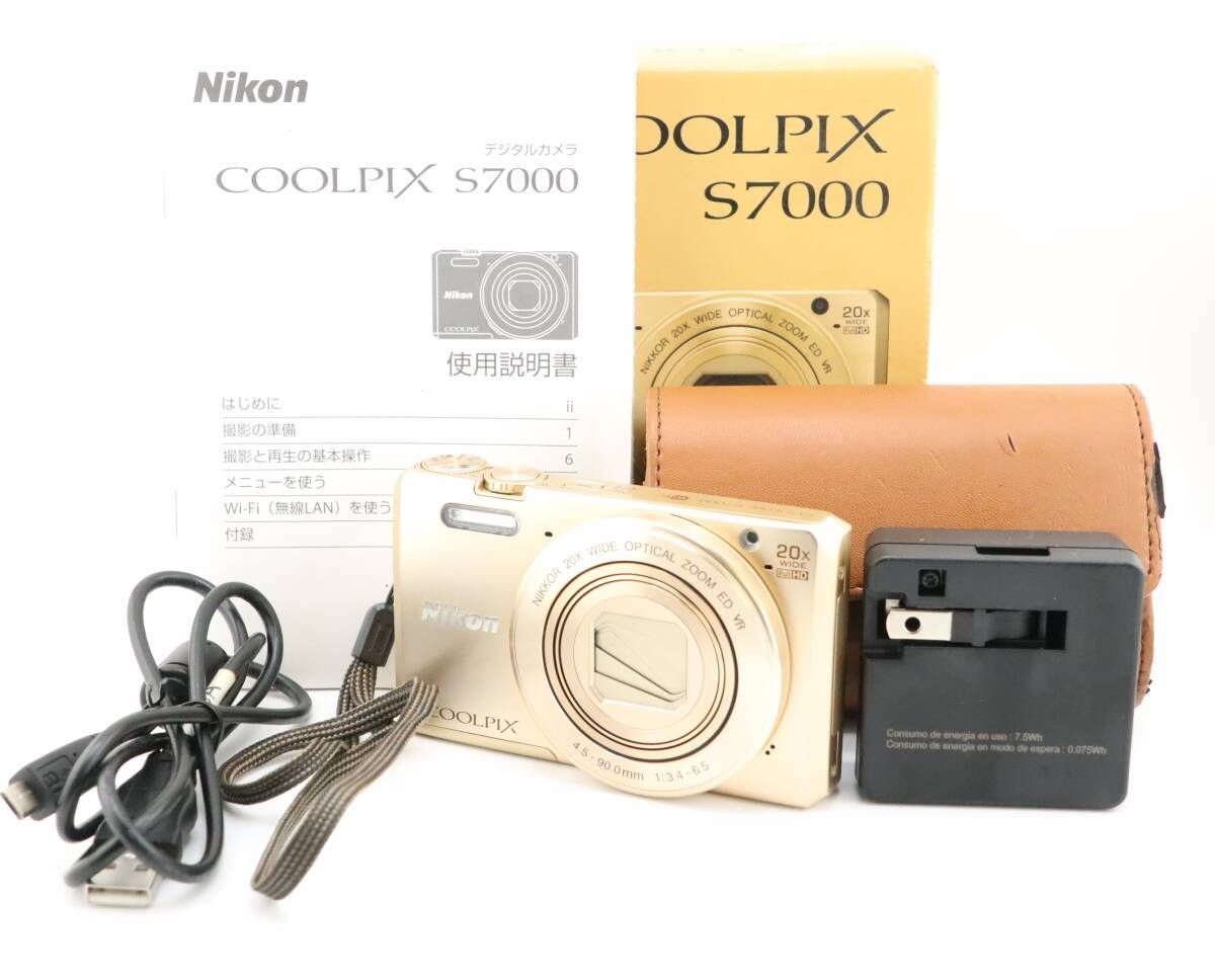 ☆美品☆ニコン NIKON COOLPIX S7000 元箱・説明書・充電器・ケース付 