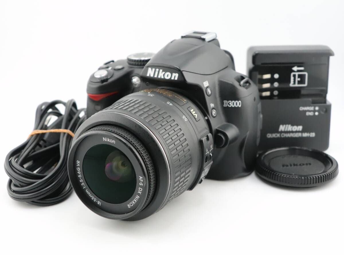☆ジャンク品☆ショット数2,284 回☆ニコン NIKON D3000 + AF-S DX