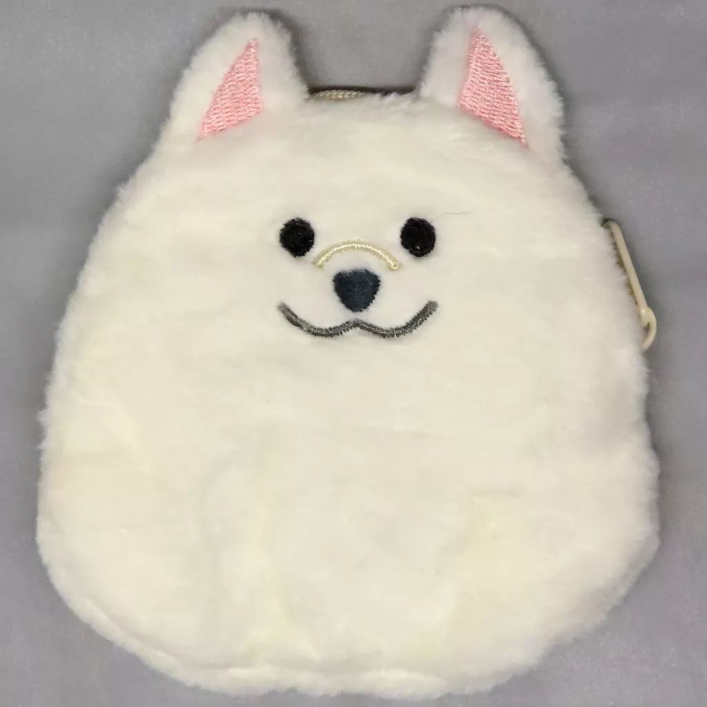 中古】バッグ ノーマル(アイボリー) 「サモエドのふわふわポーチ