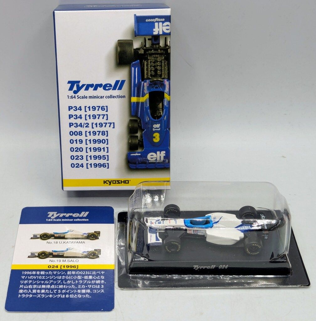 京商 1/64ティレル ミニカーコレクション 024(1996) NO.18 U.KATAYAMA