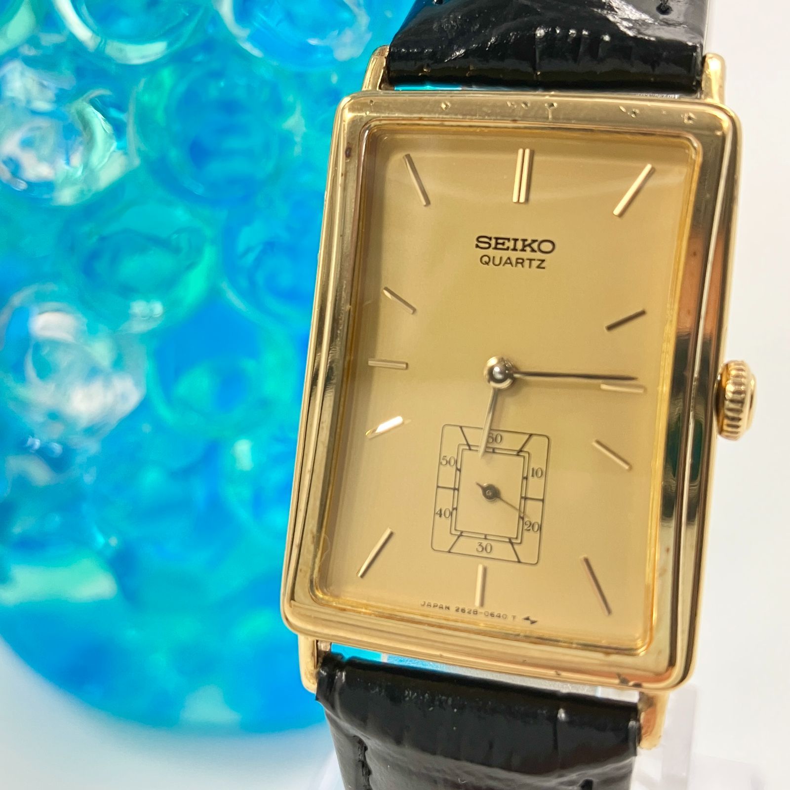 中古】SEIKO セイコー 2628-5110 スモールセコンド スクエア ゴールド