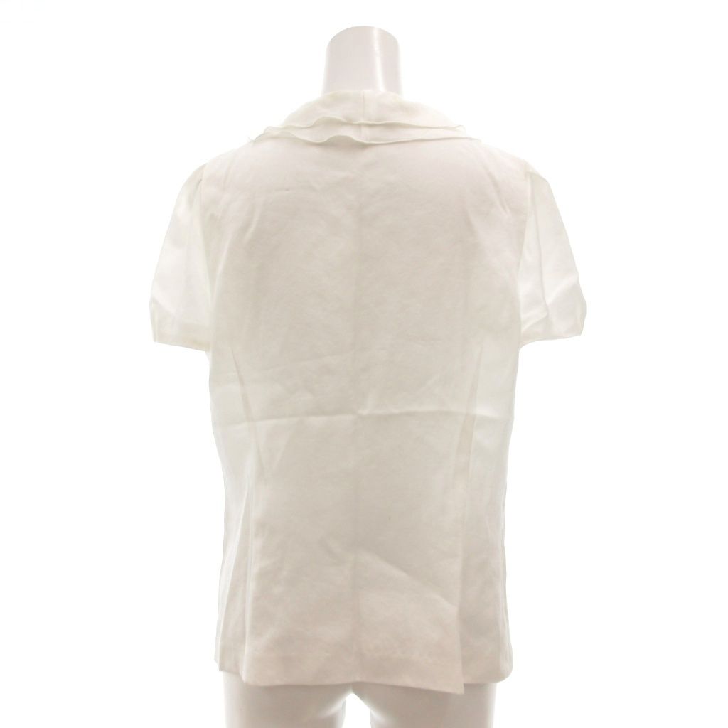 エムズグレイシー M'S GRACY ブラウス 40 白 ホワイト フリルネック