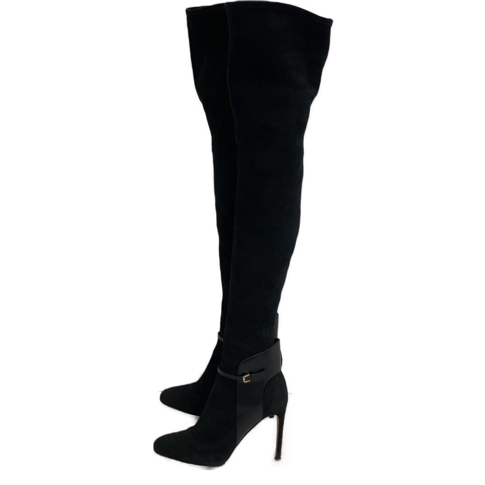 Sergio Rossi サイハイブーツ　ブラック Sergio Rossi セルジオロッシ ブラック スエード サイハイブーツ 36 1