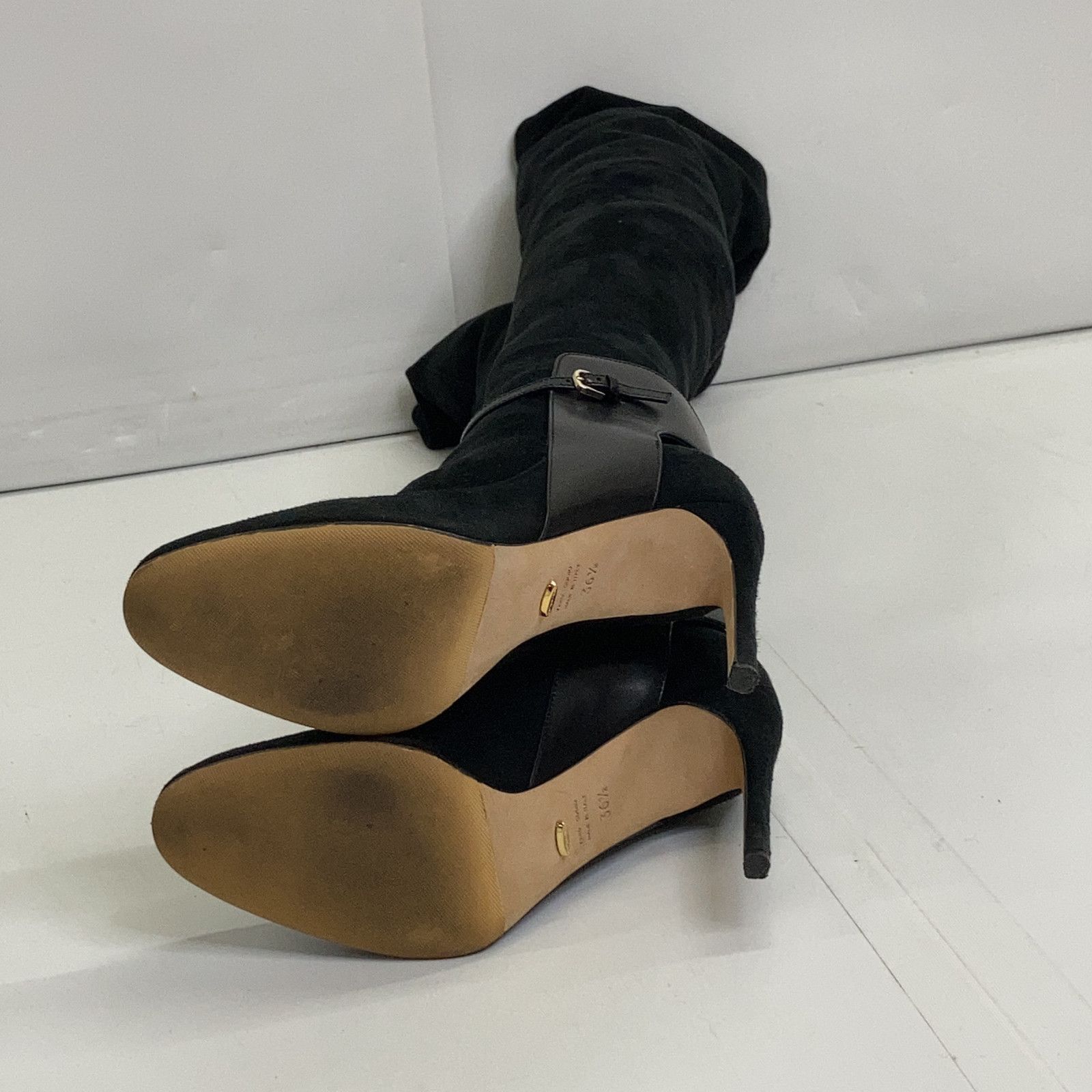 Sergio Rossi サイハイブーツ　ブラック Sergio Rossi セルジオロッシ ブラック スエード サイハイブーツ 36 1