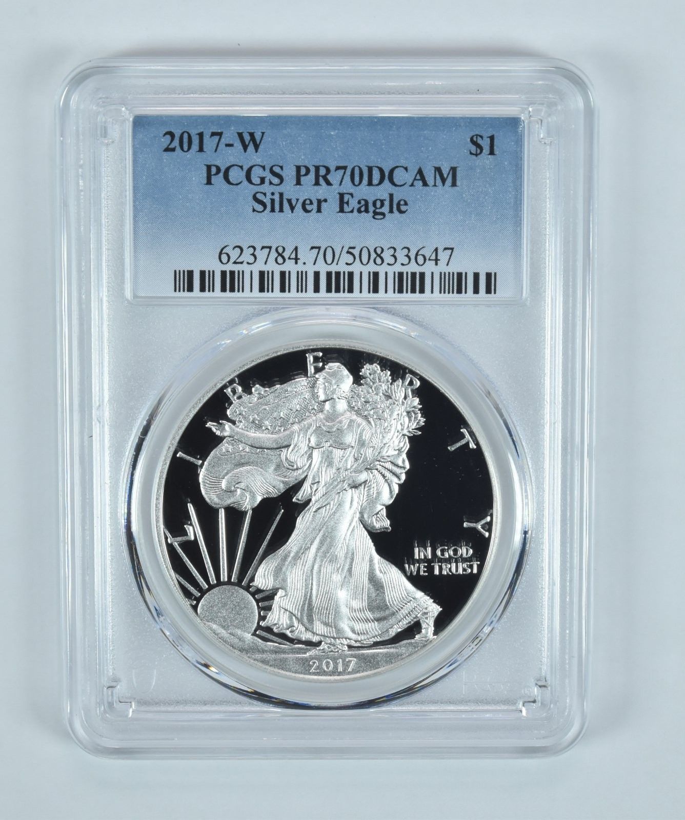 PR70 2017-W DCAM アメリカンシルバーイーグル PCGS ブルーラベル