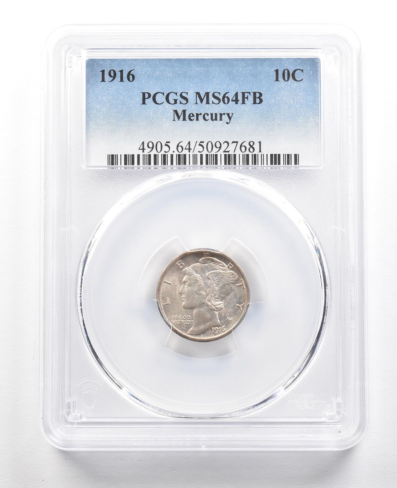 1916年 マーキュリーダイム MS64 FB PCGS *6635 - メルカリ