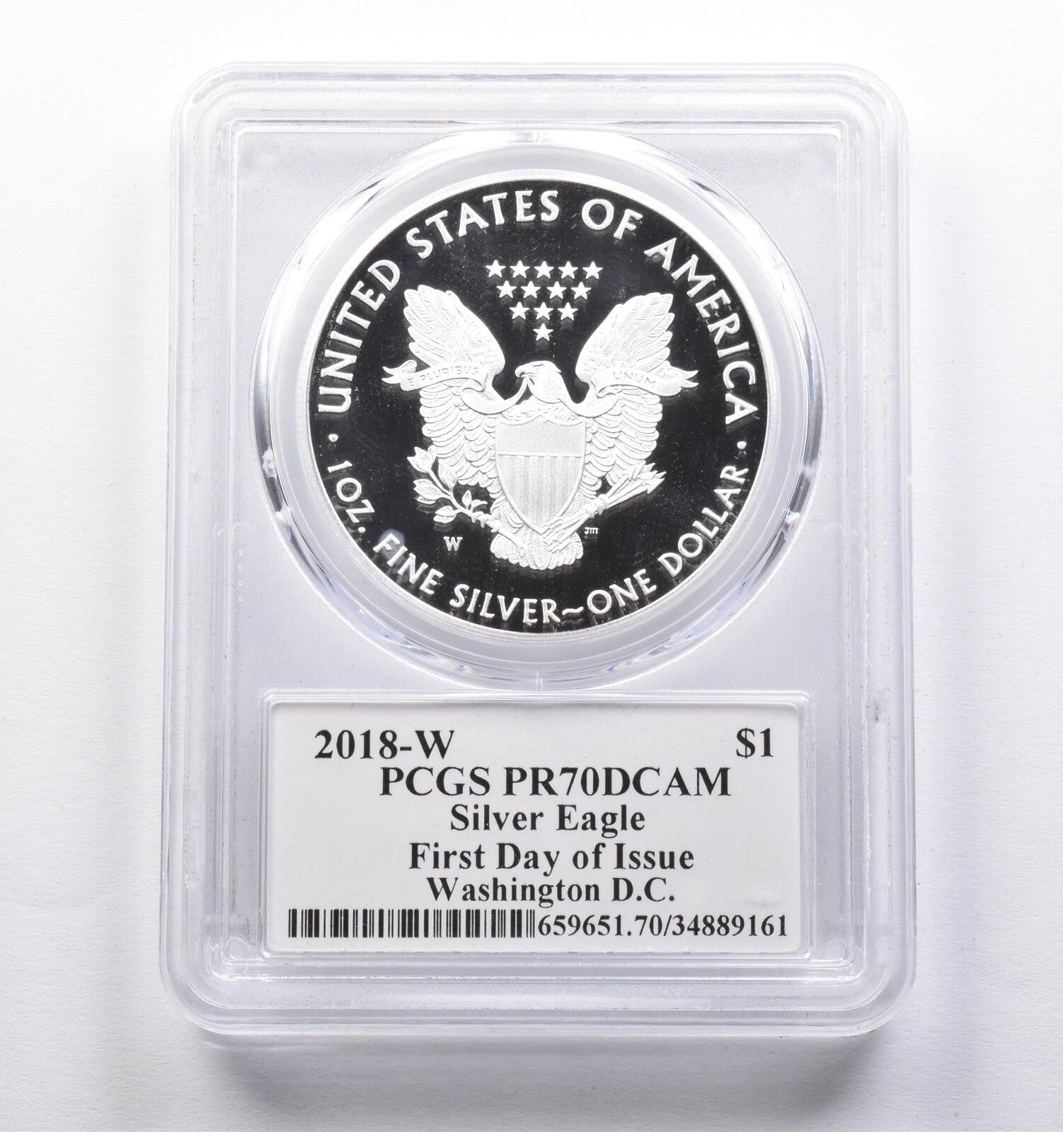 PR70 2018-W アメリカン シルバー イーグル クリーブランド サイン入り